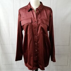 Simply Vera Vera Wang Satin Utility Shirt